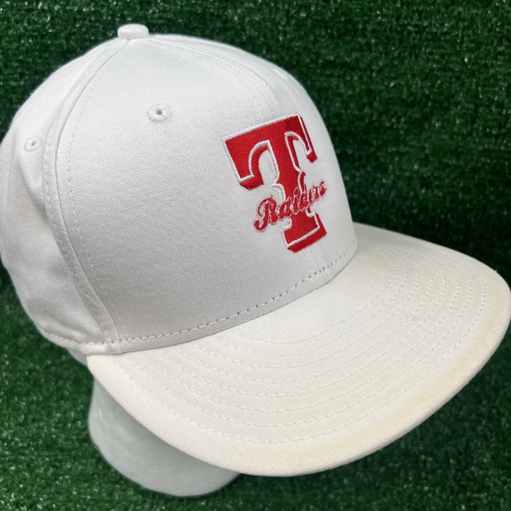 New Era Texas Raiders White Baseball Hat Red Embroidered Logo Adjustable 2012 - Picture 2 of 10